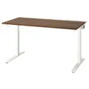 IKEA MITTZON МІТТЗОН, письмовий стіл, горіх / білий, 140x80 см 495.281.42 фото thumb №1