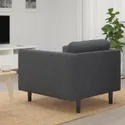 IKEA LANDSKRONA ЛАНДСКРУНА, крісло, Gunnared темно-сірий / дерево / чорний 694.441.89 фото thumb №3