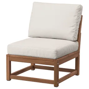 IKEA NÄMMARÖ НЕММАРЕ, крісло вуличне, морилка світло-коричнева/Фрессон/Дувхольмен бежева 395.291.61 фото