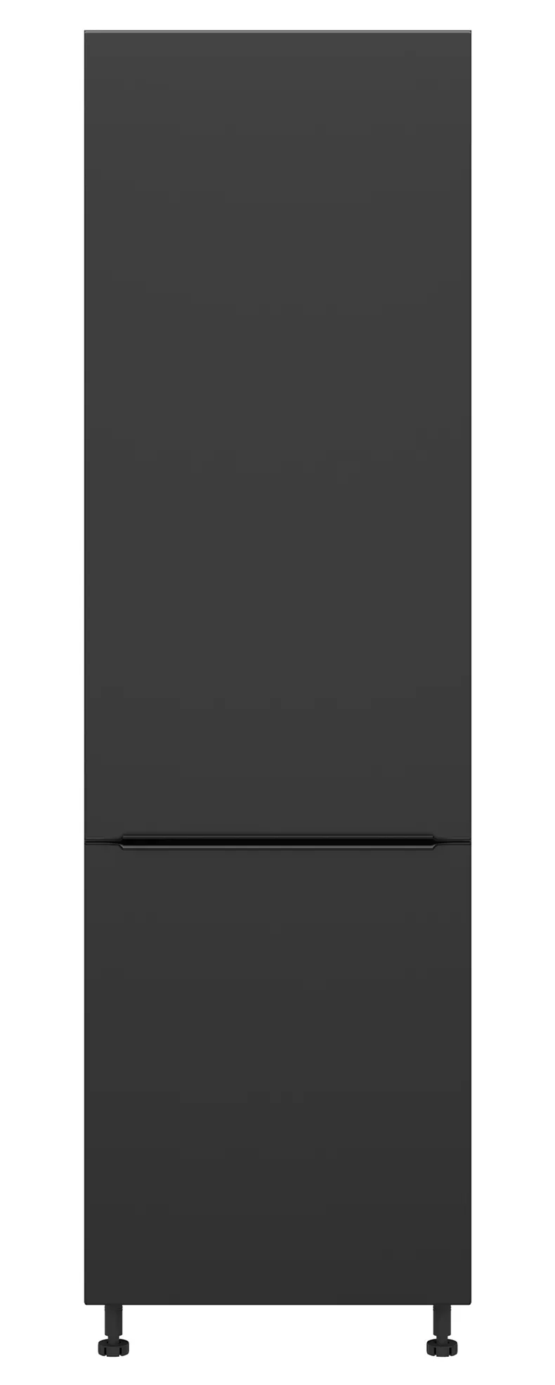 BRW Левый кухонный шкаф Sole L6 высотой 60 см черный матовый, черный/черный матовый FM_D_60/207_L/L-CA/CAM фото №1