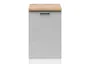 BRW Junona Line базовый шкаф для кухни 50 см правый с топом светло-серый глянец, белый/светло-серый глянцевый/крафтовый дуб золотой D1D/50/82_P_ZBL-BI/JSZP/DCRZ фото