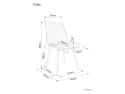 Кухонный стул SIGNAL CHIC Velvet, Bluvel 03 - светло-серый фото thumb №50