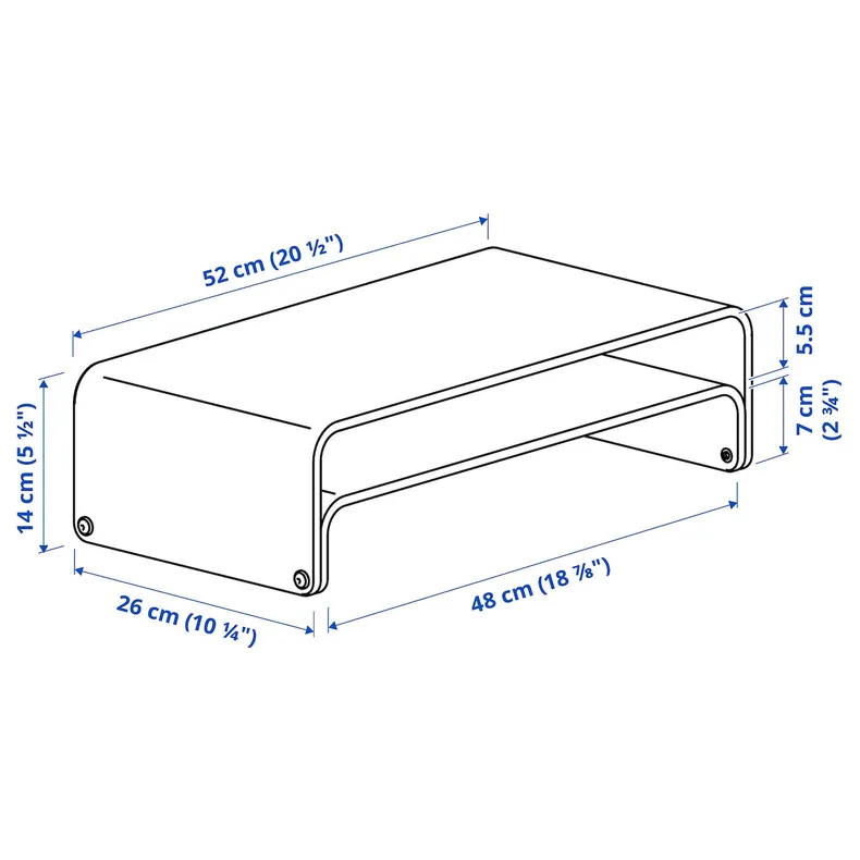 IKEA VATTENKAR ВАТТЕНКАР, підставка для ноутбука/монітора, береза, 52x26 см 805.415.65 фото №7
