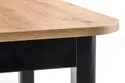 Кухонний стіл розкладний HALMAR FLORIAN 160-228x90 см, стільниця - дуб артисан, ніжки - чорні фото thumb №10
