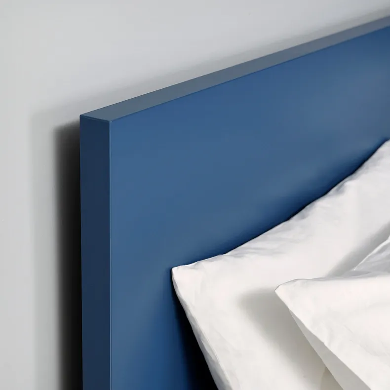 IKEA MALM МАЛЬМ, каркас ліжка, високий, синій, 160x200 см 295.599.50 фото №2
