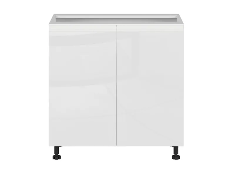 BRW Двухдверный кухонный шкаф Sole 80 см белый глянец, альпийский белый/глянцевый белый FH_D_80/82_L/P-BAL/BIP фото №1