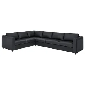 IKEA VIMLE ВИМЛЕ, 5-местный угловой диван, Гранн / Бомстад черный 693.067.48 фото
