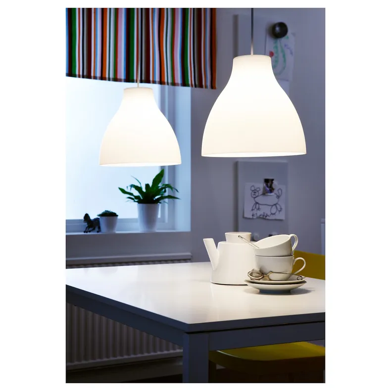 IKEA MELODI МЕЛОДИ, подвесной светильник, белый, 38 см 103.865.39 фото №3