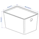 IKEA KUGGIS КУГГІС, коробка з кришкою, білий, 18x26x15 см 495.611.55 фото thumb №5