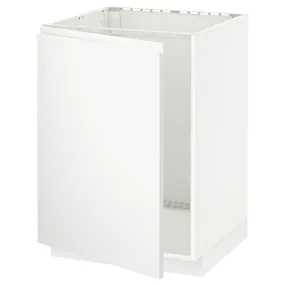 IKEA METOD МЕТОД, напольный шкаф для мойки, белый / Воксторп матовый белый, 60x60 см 694.608.91 фото