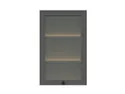 BRW Кухонный верхний шкаф Semi Line 45 см с витриной графит, графит SA_G_45/72_FV-DARV/GF фото thumb №1