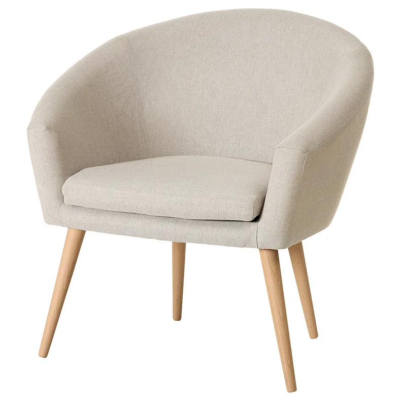 IKEA GLAMSEN ГЛАМСЕН, кресло, бежевый 905.449.45 фото №1