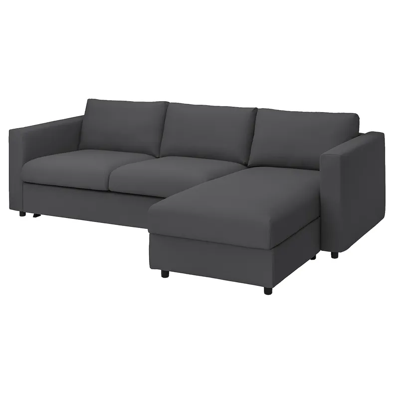 IKEA VIMLE ВІМЛЕ, 3-місний диван із кушеткою, ХАЛЛАРП сірий 295.370.72 фото №2