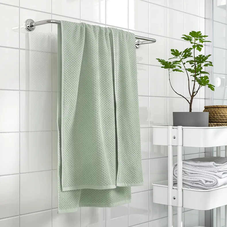 IKEA GULVIAL ГУЛЬВИАЛЬ, банное полотенце, Бледно-серо-зеленый, 70x140 см 705.797.28 фото №3