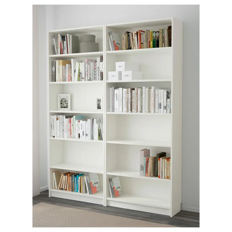 IKEA BILLY БІЛЛІ, книжкова шафа, білий, 160x28x202 см 790.178.37 фото №2