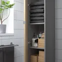 IKEA ENHET ЕНХЕТ, висока шафа 4 полички/дверцята, сірий/імітація. дуб, 30x32x180 см 993.224.74 фото thumb №2