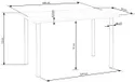 Кухонний стіл HALMAR MODEX 2 120x68 см колір стільниці - білий, ніжки - чорні фото thumb №4