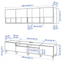 IKEA BESTÅ БЕСТО, шкаф для ТВ, комбинация, белый Лаксвикен / Лапвикен / Стуббарп белый, 240x42x230 см 394.213.87 фото thumb №10