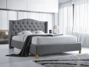 Ліжко двоспальне SIGNAL ASPEN, сірий, 180X200 см фото