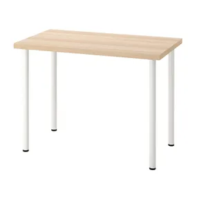 IKEA LINNMON ЛІННМОН / ADILS АДІЛС, письмовий стіл, під білений дуб/білий, 100x60 см 794.163.36 фото