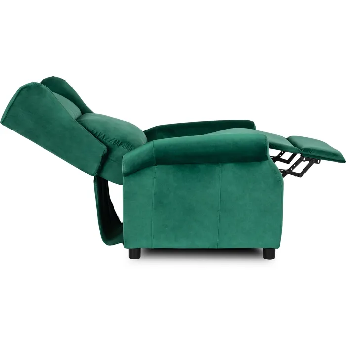 Кресло реклайнер бархатное MEBEL ELITE SIMON Velvet, зеленый фото №12