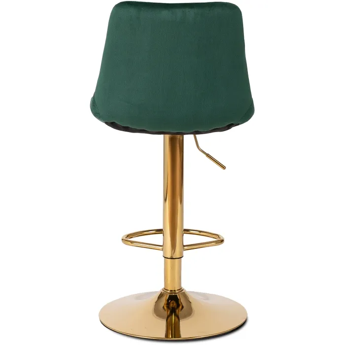 Барный стул бархатный MEBEL ELITE ARCOS Velvet, зеленый / золотой фото №10