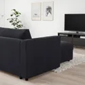 IKEA VIMLE ВІМЛЕ, 3-місний диван із кушеткою, САКСЕМАРА чорно-синій 093.991.42 фото thumb №3