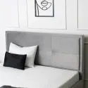 Кровать двуспальная бархатная MEBEL ELITE ANDRE Velvet, 160x200 см, светло-серый фото thumb №6