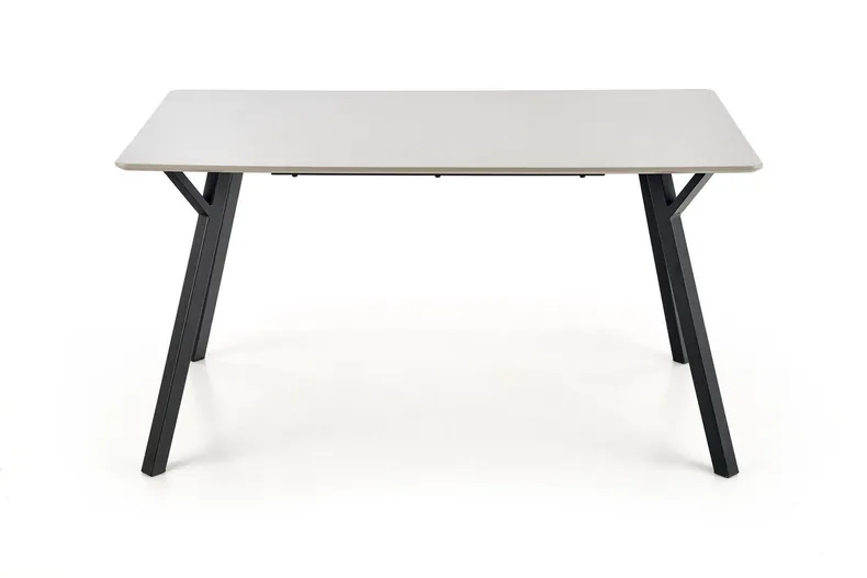 Стол кухонный HALMAR BALROG 140x80 см, каркас - черный, столешница - светло-серая фото №16