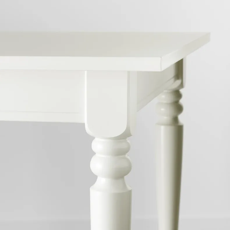 IKEA INGATORP ІНГАТОРП / SKOGSTA СКОГСТА, стіл+4 стільці, білий / дія, 155 / 215 см 995.451.96 фото №4