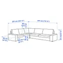 IKEA KIVIK КИВИК, 5-местный угловой диван, Талмира голубая 594.847.22 фото thumb №6