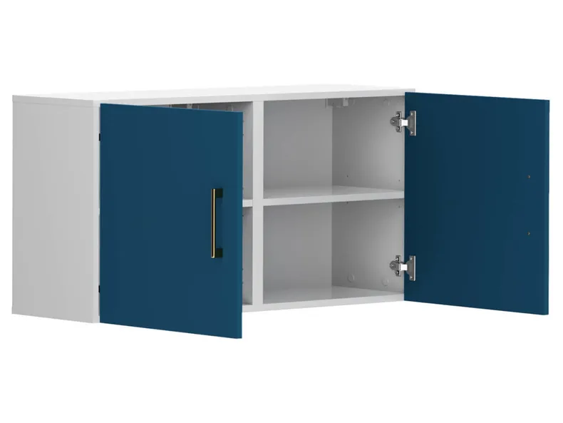 BRW Настінна шафа Modeo100 см з дверцятами біла/темно-синя SFW/100/50/30_10-BI/BLC фото №3