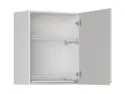 BRW Кухонный верхний шкаф Sole 60 см со сливом правый светло-серый глянец, альпийский белый/светло-серый глянец FH_GC_60/72_P-BAL/XRAL7047 фото thumb №3