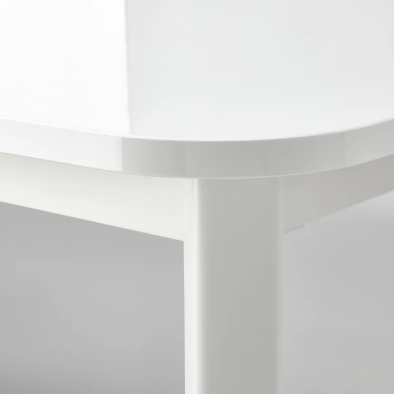 IKEA STRANDTORP СТРАНДТОРП / LUSTEBO ЛУСТЕБО, стол и 4 стула, белый / виарп бежевый / коричневый, 150 / 205 / 260 см 895.689.37 фото №2