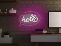 BRW Hello LED неоновый настенный светильник белый и розовый 093796 фото thumb №2