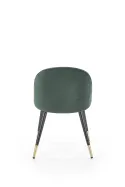Кухонний стілець HALMAR K315, ніжки - чорний / золотий, оббивка - зелений фото thumb №8