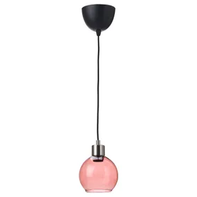 IKEA JAKOBSBYN ЯКОБСЮН / SKAFTET СКАФТЕТ, підвісний світильник, рожевий/нікель 593.924.59 фото