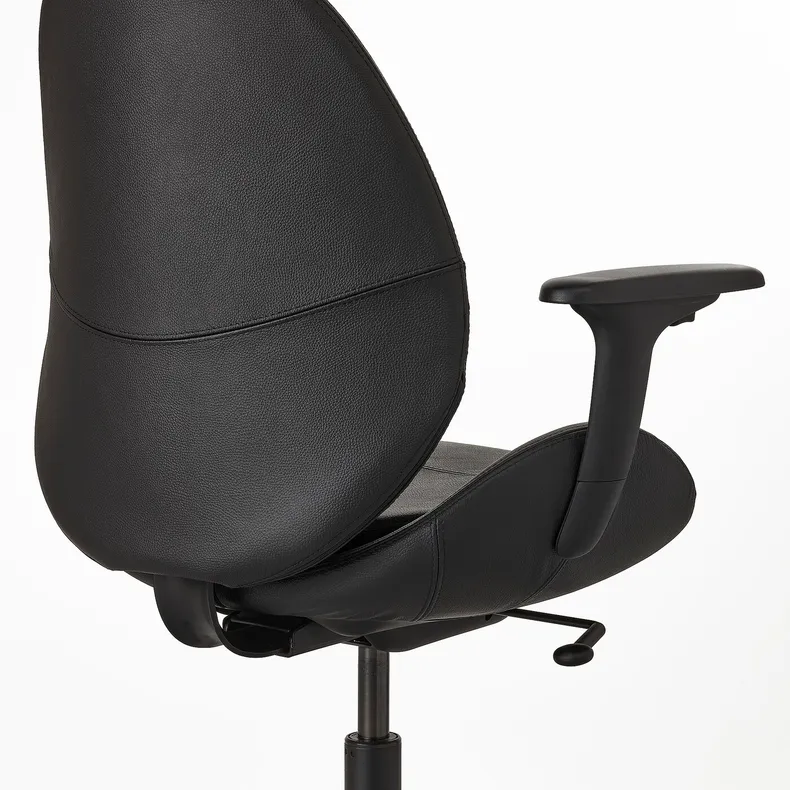 IKEA HATTEFJÄLL ХАТТЕФЙЕЛЛЬ, офісний стілець із підлокітниками, Smidig чорний/чорний 505.389.65 фото №8