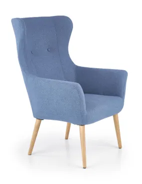 Крісло м'яке HALMAR COTTO синій фото