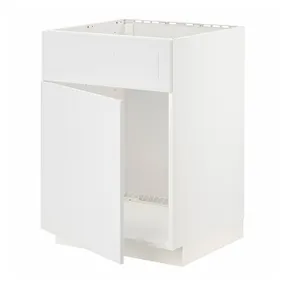 IKEA METOD МЕТОД, шкаф под мойку / дверь / фасад, белый / Стенсунд белый, 60x60 см 694.662.61 фото