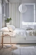 IKEA MERETE МЕРЕТЕ, світлонепроникні штори, пара, білий, 145x300 см 900.468.43 фото thumb №5