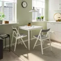 IKEA FRÖSVI ФРЕСВІ, стілець складаний, білий/КНІСА світло-сірий 205.343.32 фото thumb №3