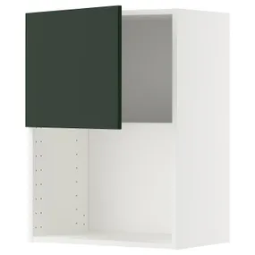 IKEA METOD МЕТОД, шафа навісна для мікрохвильової печ, білий / Хавсторп темно-зелений, 60x80 см 595.568.70 фото