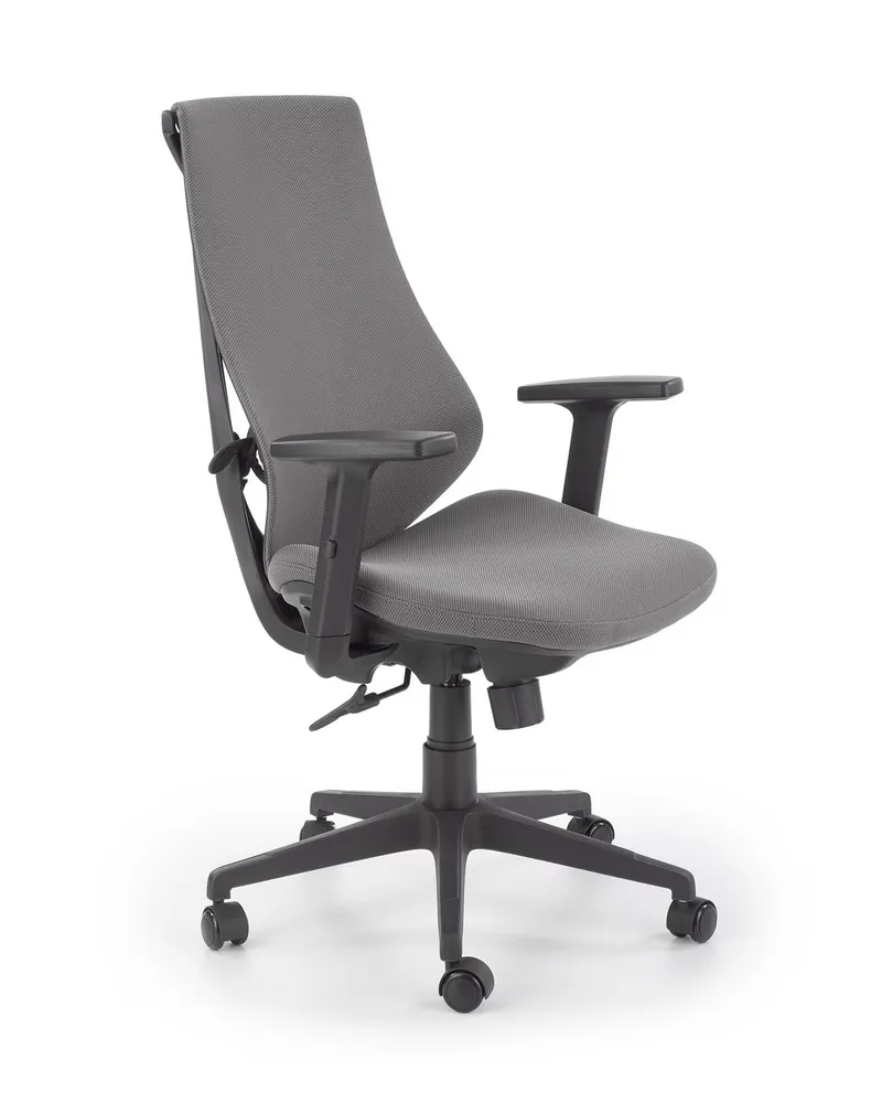 Крісло комп'ютерне офісне обертове HALMAR RUBIO сірий/чорний фото №1