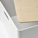 IKEA KUGGIS КУГГІС, коробка з кришкою, білий/бамбук, 37x54x21 см 795.612.91 фото thumb №2