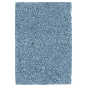 IKEA ALMTJÄRN АЛЬМТЬЄРН, килимок для ванної кімнати, синій, 60x90 см 205.451.99 фото