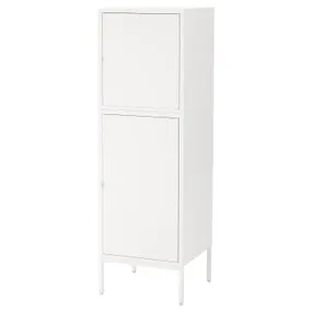 IKEA HÄLLAN ХЭЛЛАН, комбинация для хранения с дверцами, белый, 45x47x142 см 592.494.09 фото
