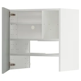 IKEA METOD МЕТОД, настінн шаф д / витяжки з полиц / дверц, білий / Хавсторп світло-сірий, 60x60 см 495.384.19 фото