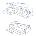 IKEA FRIHETEN ФРІХЕТЕН / KLAGSHAMN КЛАГСХАМН, кутов диван-ліжко із відд д/зберіг, СКІФТЕБУ синій 494.443.26 фото thumb №9