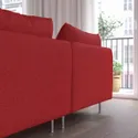 IKEA SÖDERHAMN СЕДЕРХАМН, 2-місний диван із кушеткою, Тонеруд червоний 295.144.57 фото thumb №3